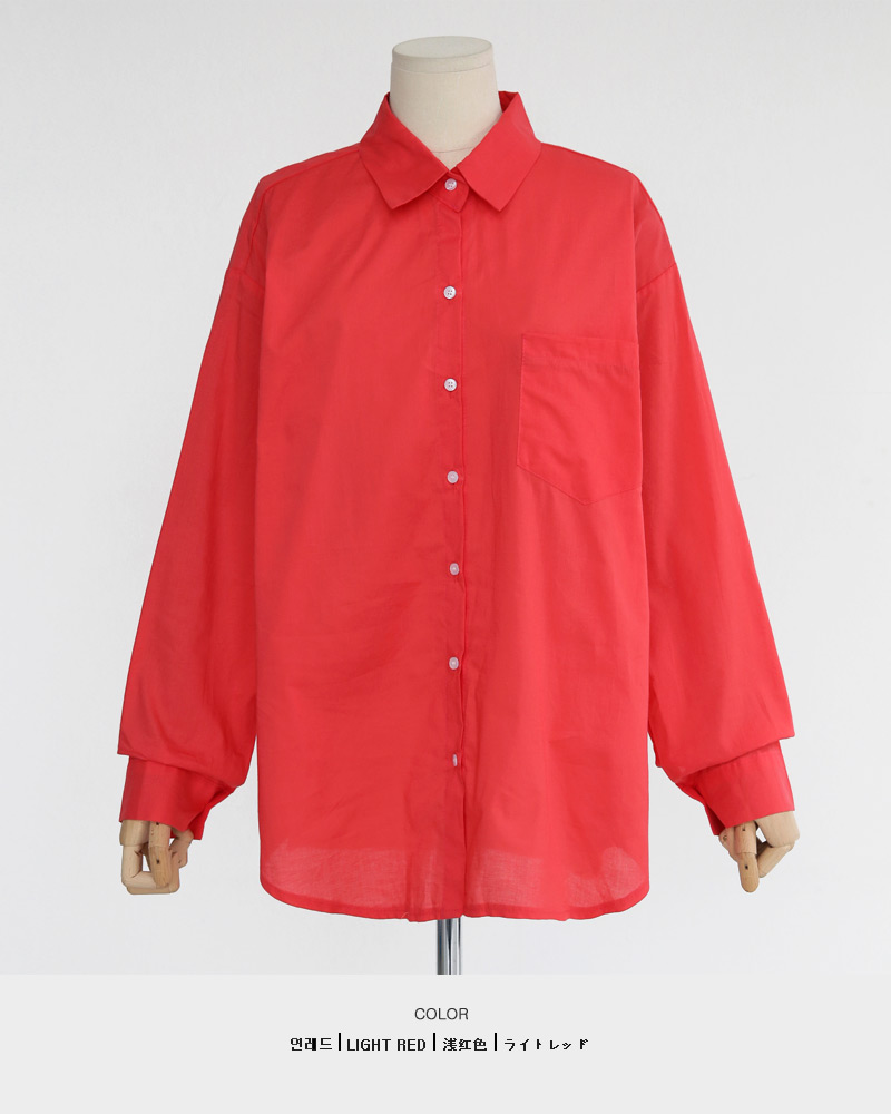 5COLORSワンポケットオーバーサイズシャツ・全5色 | DHOLIC | 詳細画像27