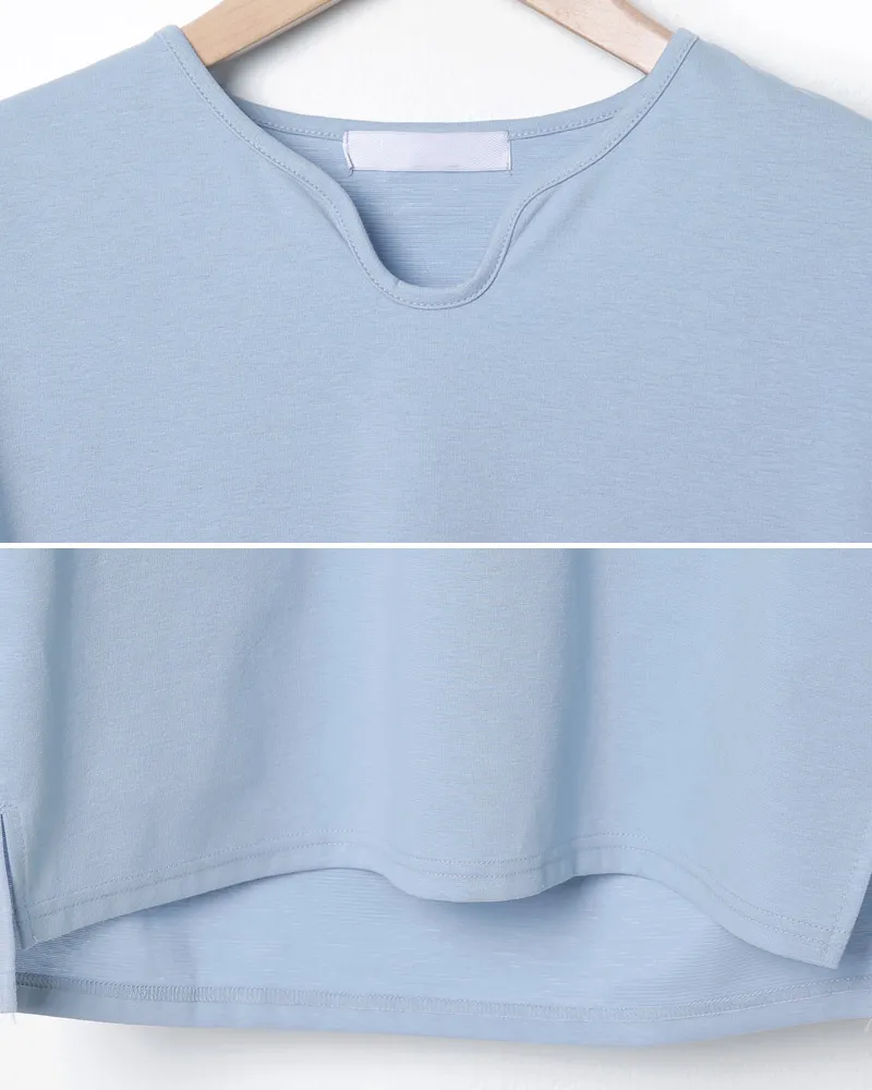 UカットネックアンバランスヘムTシャツ・全6色 | 詳細画像22