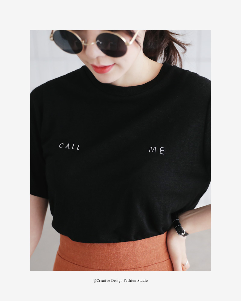 CALL ME刺繍リネンTシャツ・全3色 | DHOLIC | 詳細画像15