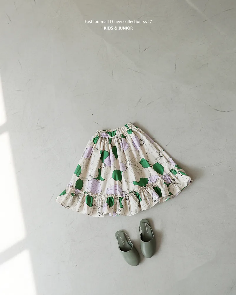 [1~6歳]フリルヘムフラワープリントスカート・全1色 | 詳細画像2