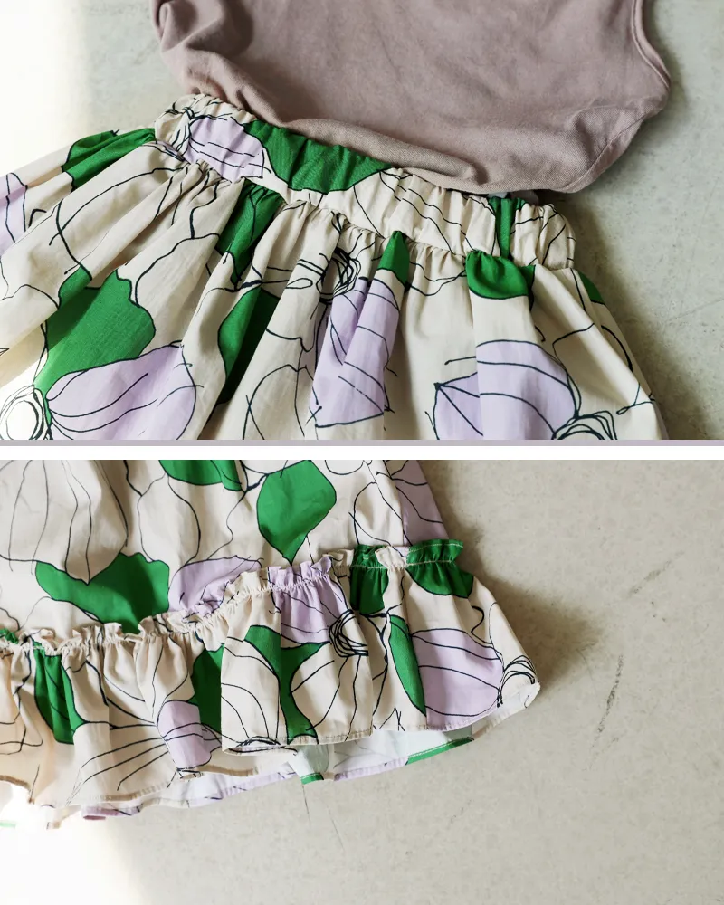[1~6歳]フリルヘムフラワープリントスカート・全1色 | 詳細画像3