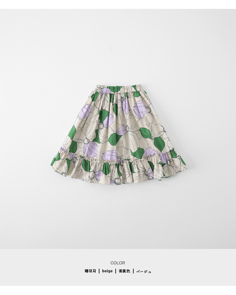 [1~6歳]フリルヘムフラワープリントスカート・全1色 | 詳細画像7