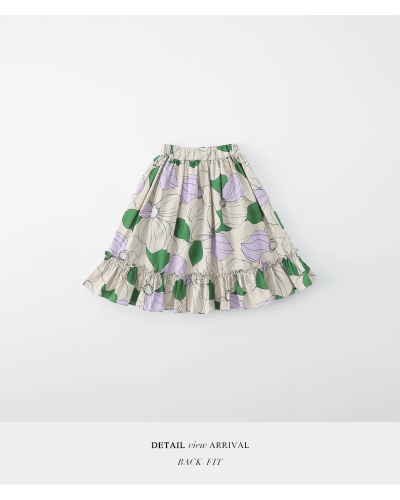 [1~6歳]フリルヘムフラワープリントスカート・全1色 | 詳細画像8
