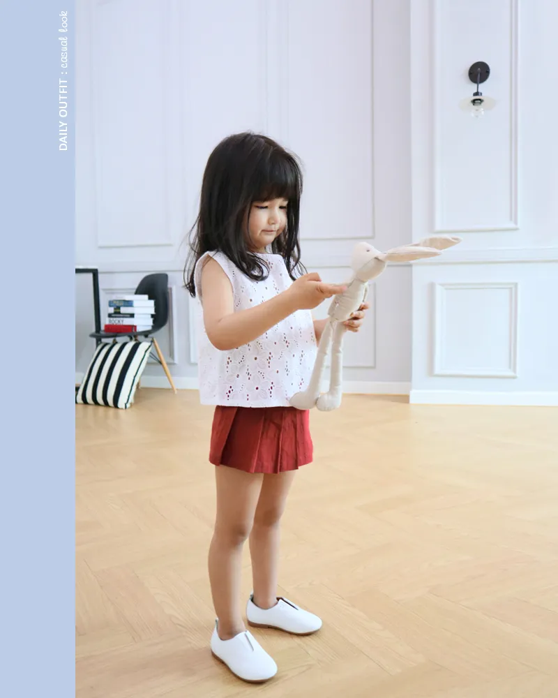 [1~6歳]ウエストゴムプリーツキュロットミニスカート・全2色 | 詳細画像2