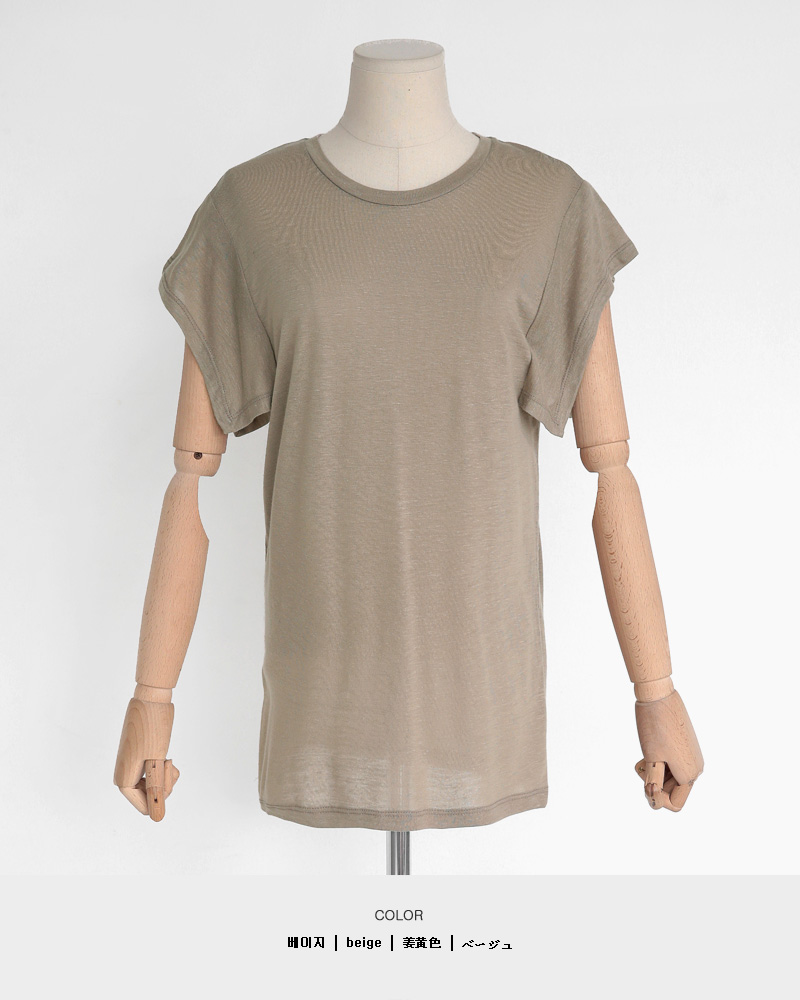 リネン混スクエアスリーブTシャツ・全4色 | DHOLIC PLUS | 詳細画像36