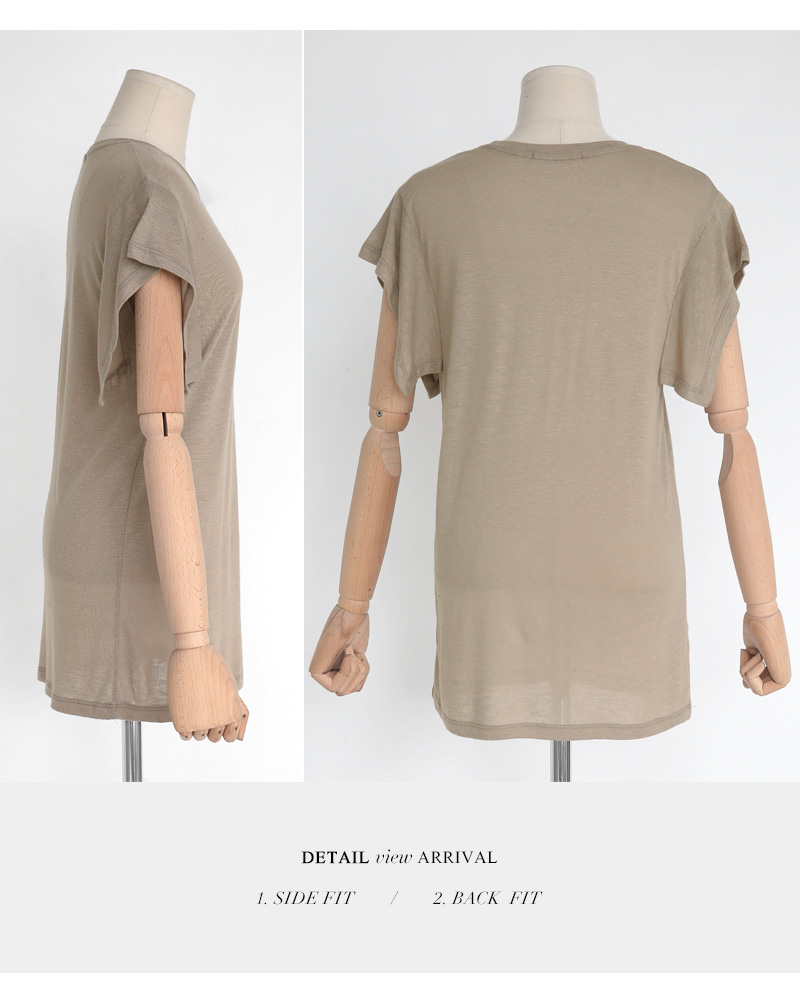 リネン混スクエアスリーブTシャツ・全4色 | DHOLIC PLUS | 詳細画像37