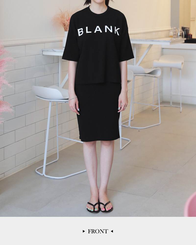 BLANKロゴTシャツ&ペンシルスカートSET・全2色 | DHOLIC | 詳細画像15