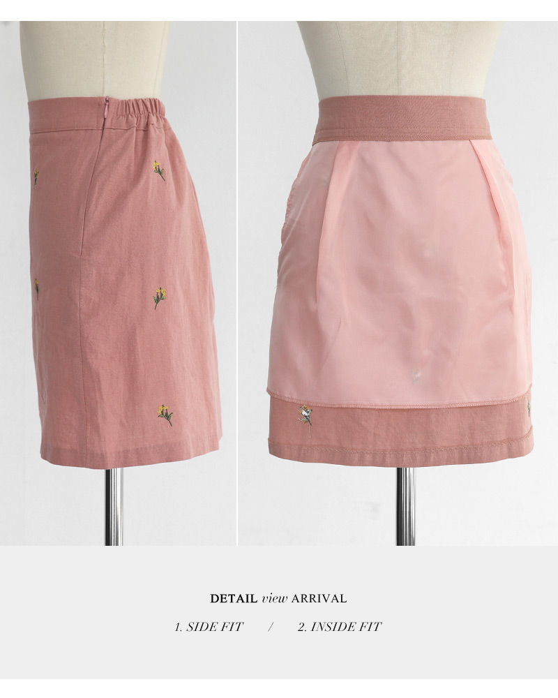 フラワー刺繍バックゴムミニスカート・全2色 | DHOLIC | 詳細画像19