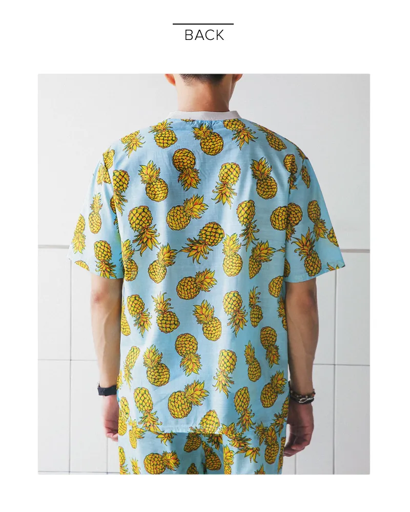 リネン混パイナップルラウンドネックTシャツ・全4色 | 詳細画像20