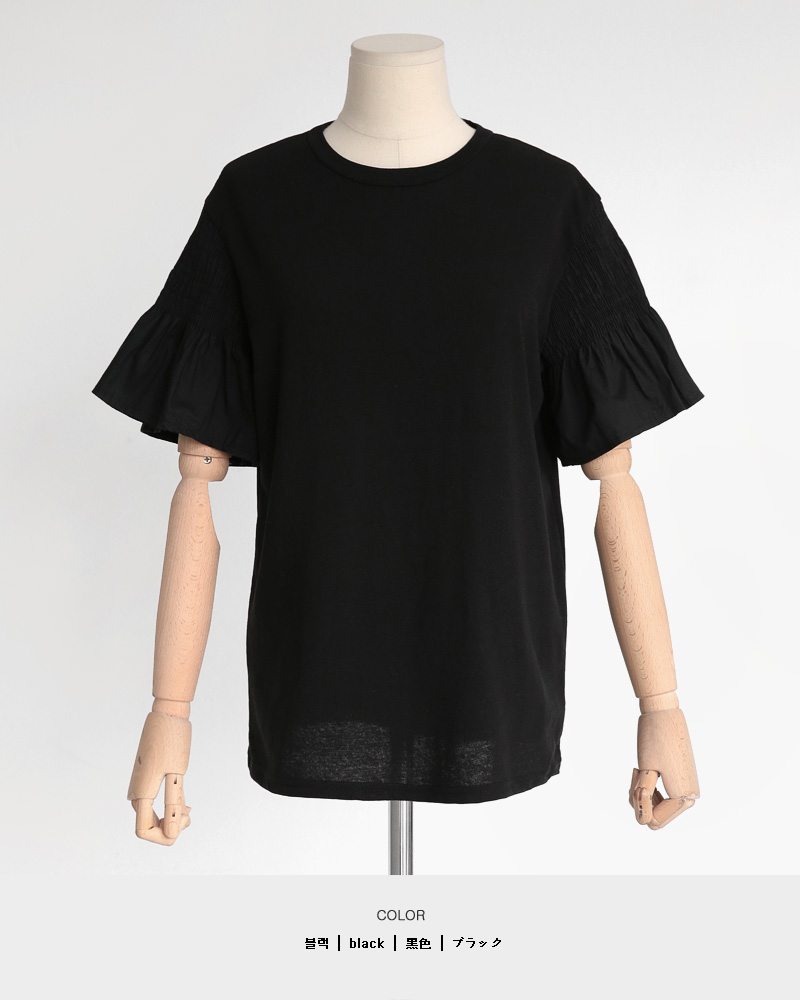 シャーリングスリーブコットンTシャツ・全2色 | DHOLIC PLUS | 詳細画像20
