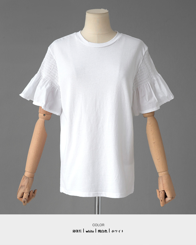 シャーリングスリーブコットンTシャツ・全2色 | DHOLIC PLUS | 詳細画像21
