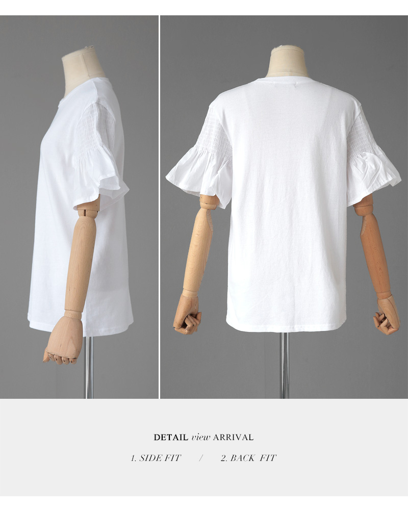 シャーリングスリーブコットンTシャツ・全2色 | DHOLIC PLUS | 詳細画像22