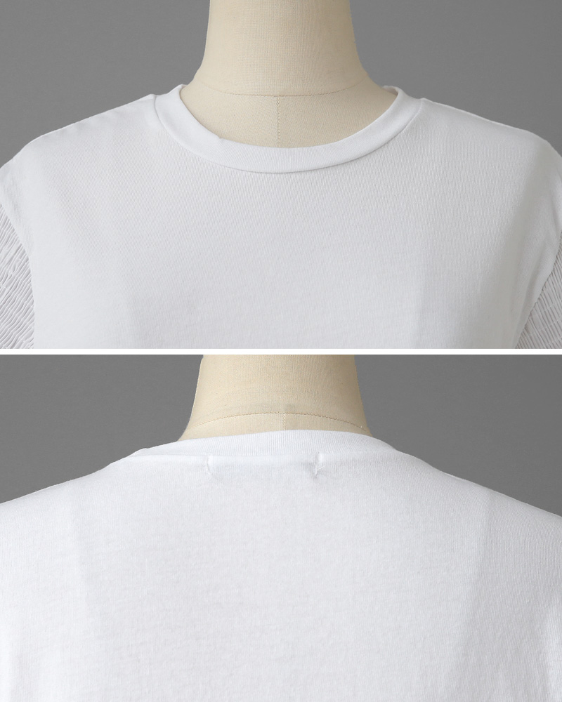 シャーリングスリーブコットンTシャツ・全2色 | DHOLIC PLUS | 詳細画像23