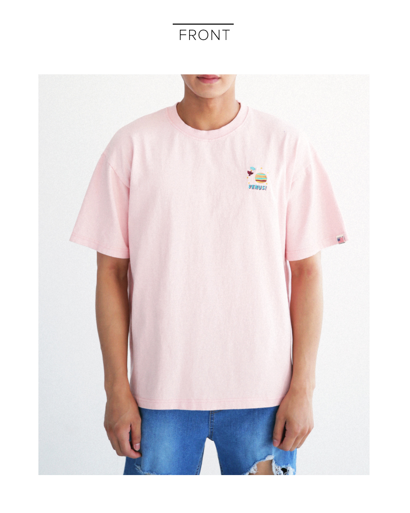 5TYPEプラネット刺繍ラウンドネックTシャツ・全5色 | 詳細画像17