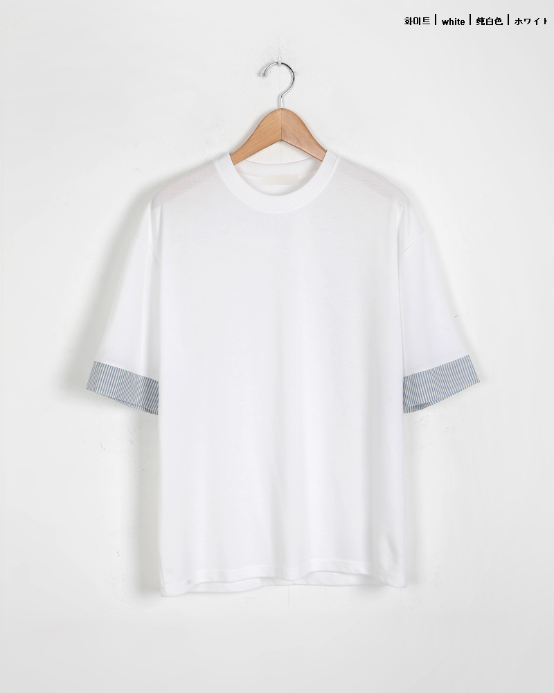 ストライプスリーブヘムコットンTシャツ・全3色 | 詳細画像19