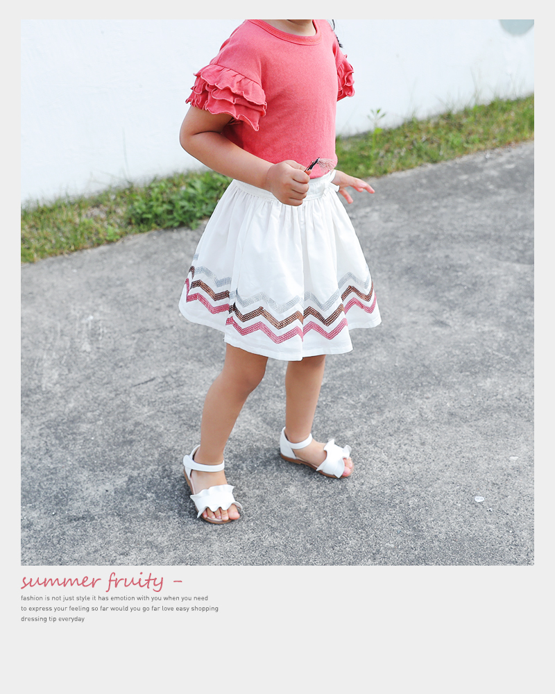 [2~9歳]スパンコールジグザグラインフレアスカート・全1色 | 詳細画像2