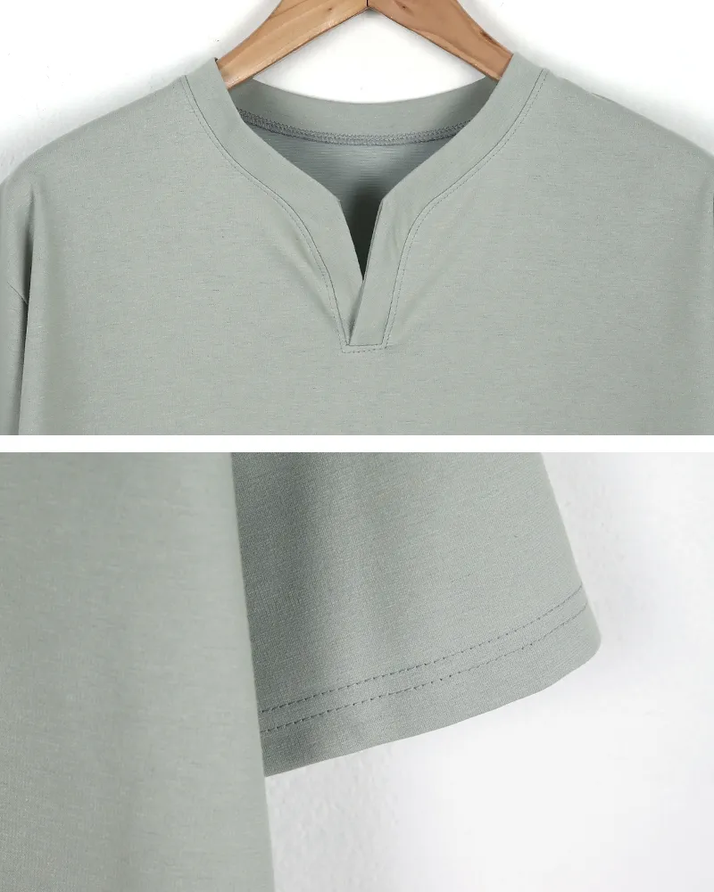 3COLORSスリットネックコットンTシャツ・全3色 | 詳細画像22