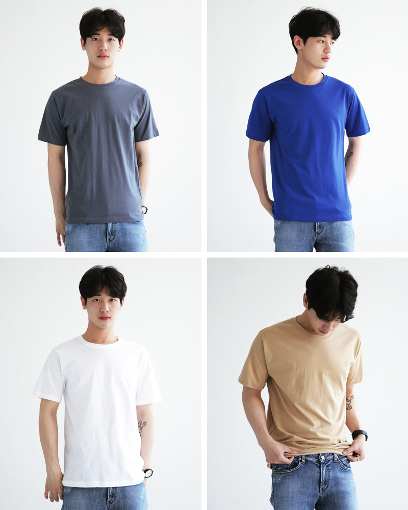 9COLORSラウンドネックコットンTシャツ・全9色 | 詳細画像13