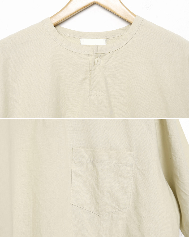 リネン混ワンポケットヘンリーネックTシャツ・全5色 | 詳細画像26