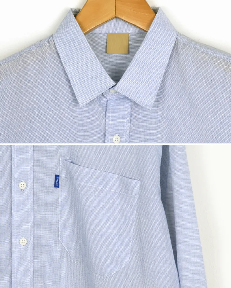 リネン混ブルータグワンポケットシャツ・全3色 | 詳細画像22