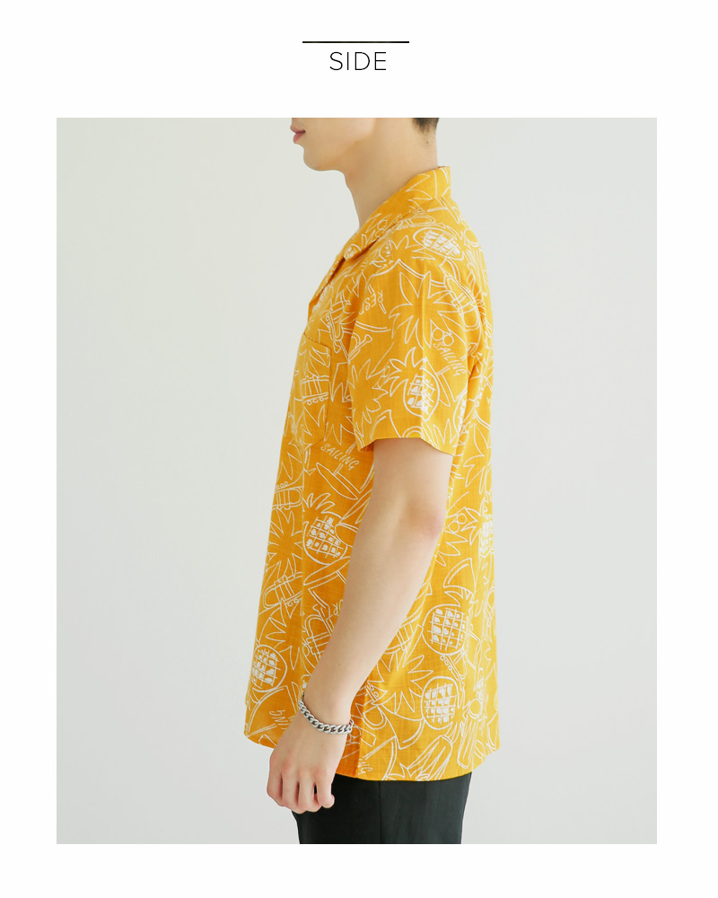 パイナップルパターンオープンカラーシャツ・全3色 | 詳細画像19