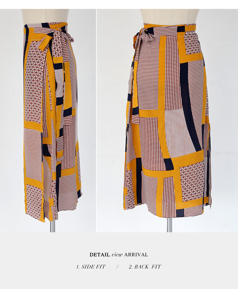 パターンカラーラインラップスカート・全2色 | DHOLIC | 詳細画像17
