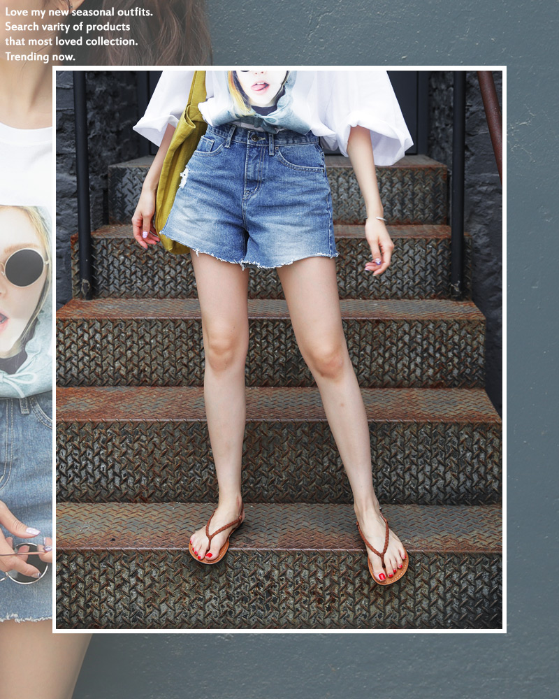 AZUL by moussy（アズールバイマウジー）の「CUTOFF DENIM SHORT