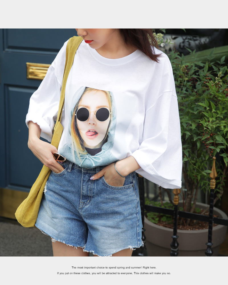 バックダメージカットオフデニムショートパンツ・全1色