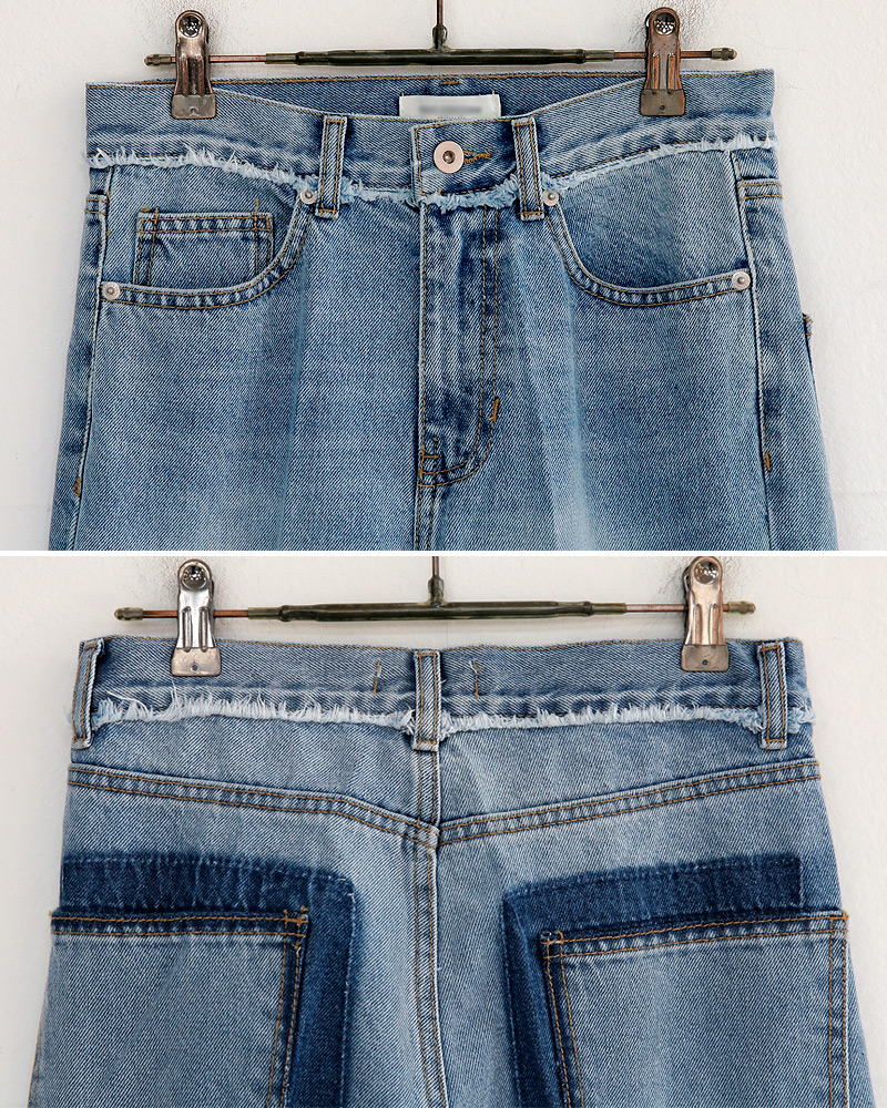 コントラストポケットフレイドヘムデニムパンツ・全1色 | DHOLIC | 詳細画像20