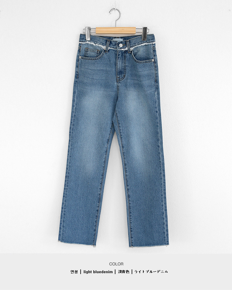 コントラストポケットフレイドヘムデニムパンツ・全1色 | DHOLIC | 詳細画像18