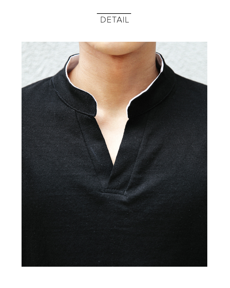 バンドカラースリットネックTシャツ・3色 | 詳細画像22