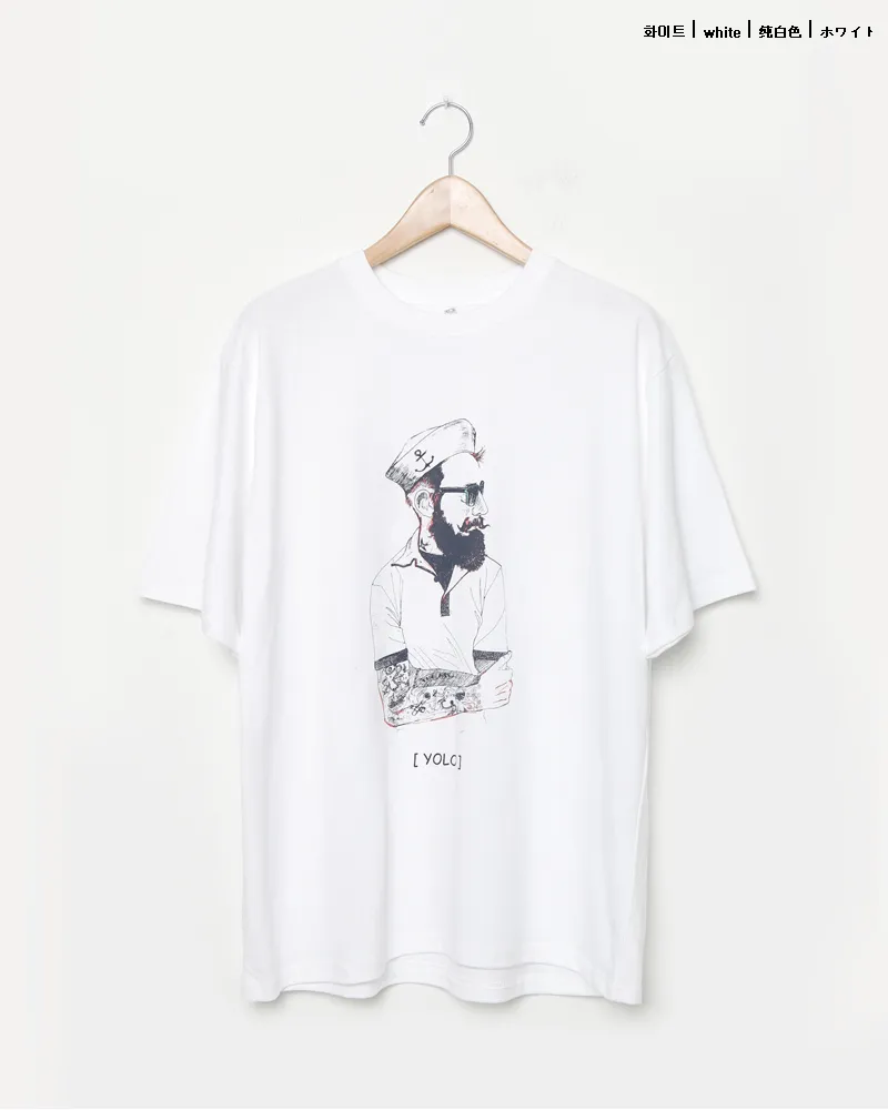 [YOLO]プリントコットンTシャツ・全3色 | 詳細画像19