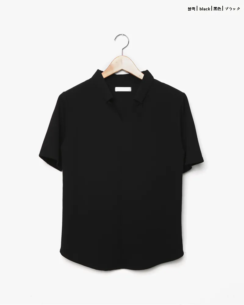 ラウンドヘムスリットネック半袖Tシャツ・全3色 | 詳細画像25