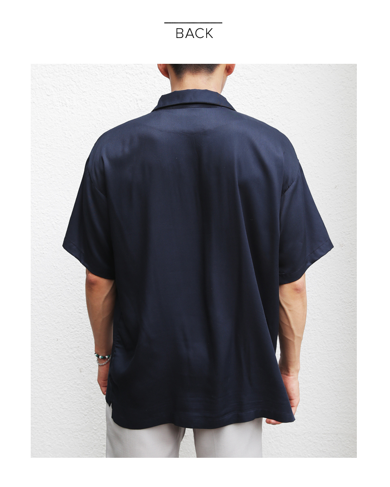 シルキーオープンカラーアンバランスTシャツ・全3色 | 詳細画像21