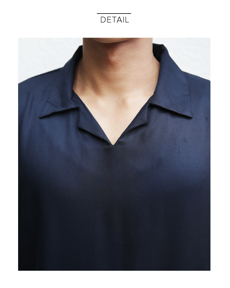 シルキーオープンカラーアンバランスTシャツ・全3色 | 詳細画像22