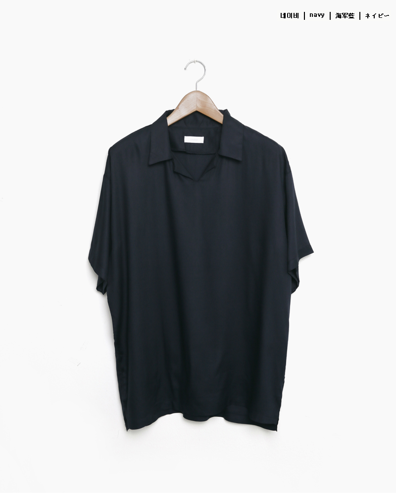 シルキーオープンカラーアンバランスTシャツ・全3色 | 詳細画像23