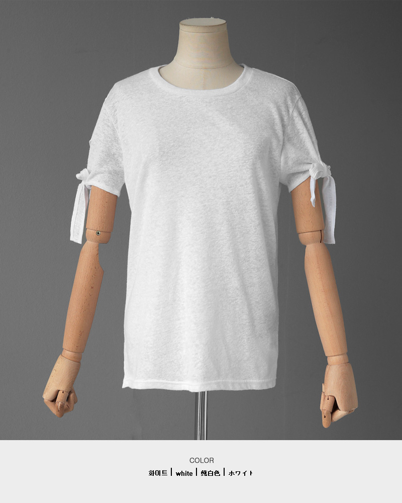 スリーブタイリネンTシャツ・全4色 | DHOLIC PLUS | 詳細画像18