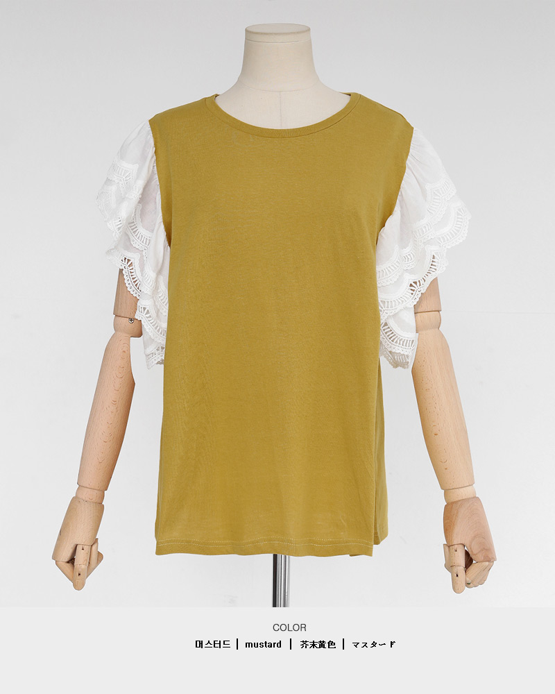 アイレットレーススリーブTシャツ・全4色 | DHOLIC | 詳細画像19