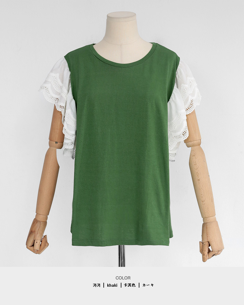 アイレットレーススリーブTシャツ・全4色 | DHOLIC | 詳細画像21