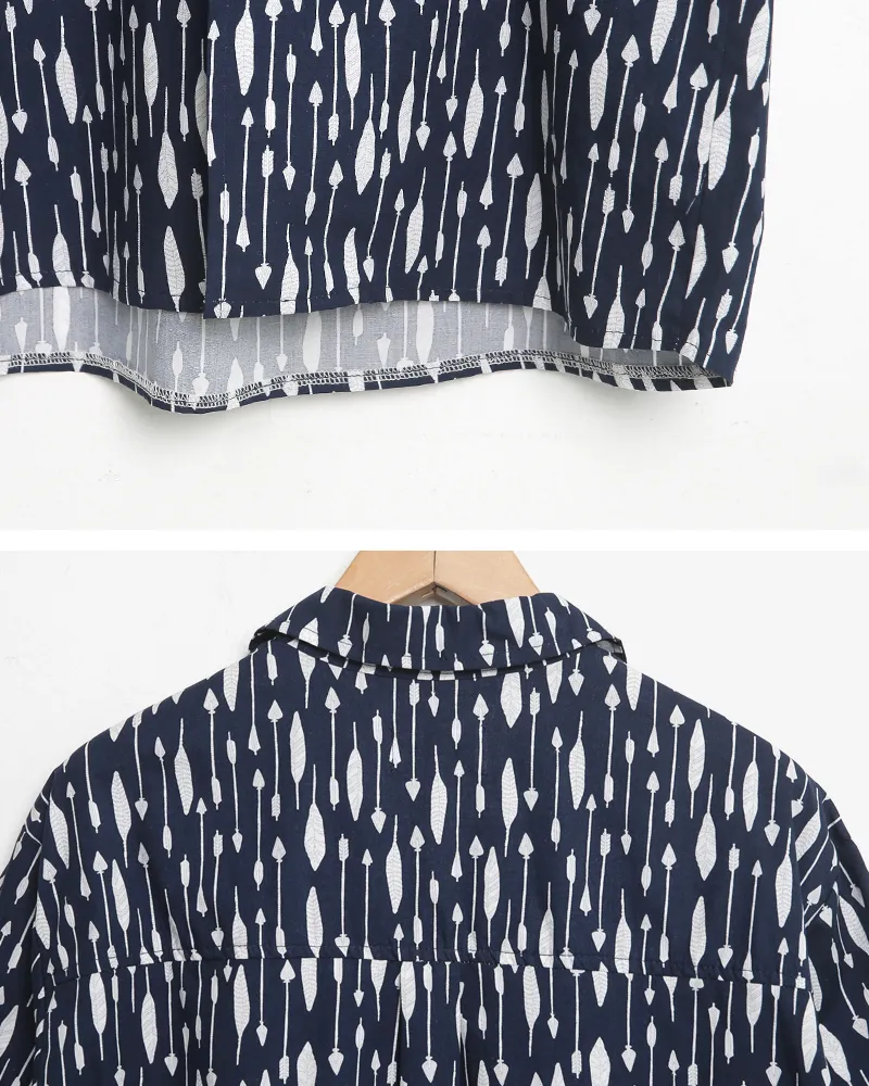 アローパターンオープンカラーシャツ・全2色 | 詳細画像19