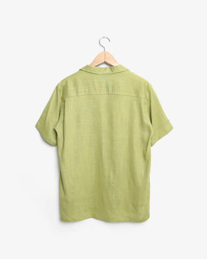リネン混ショートスリーブオープンカラーシャツ・全5色 | 詳細画像16