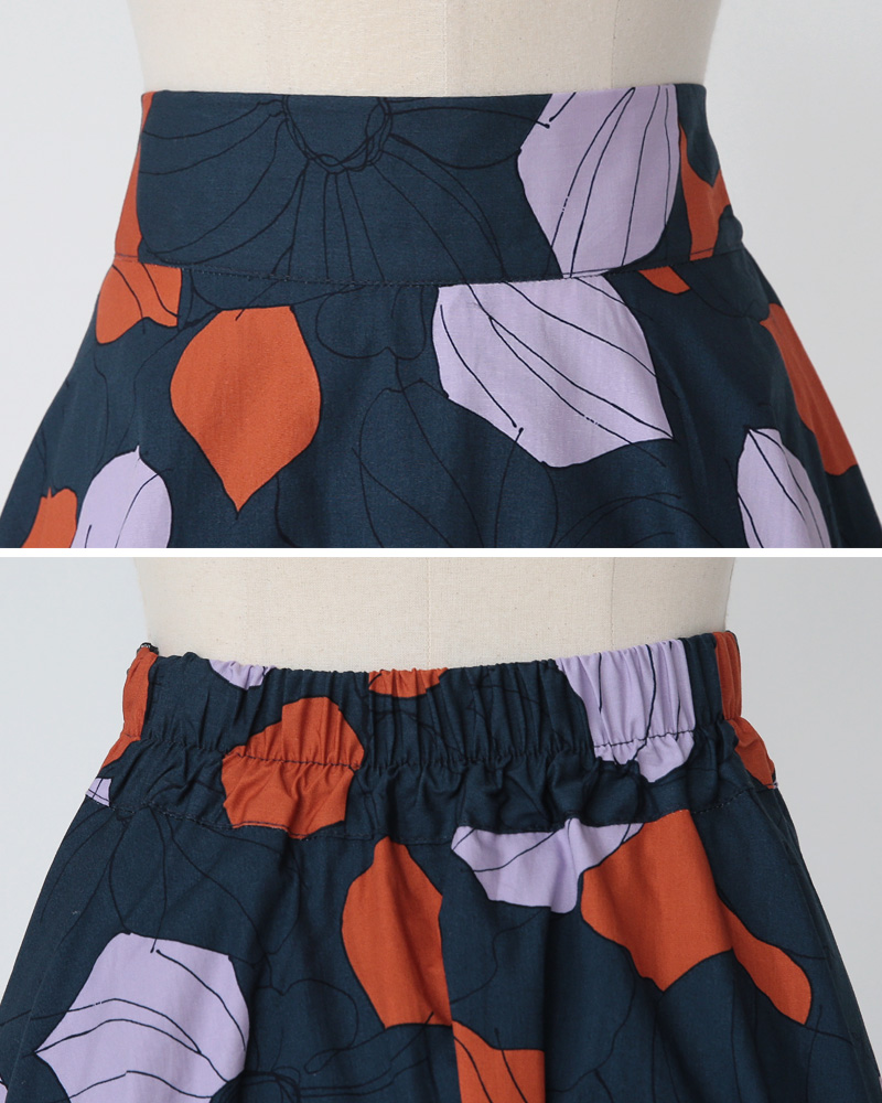 フラワープリントフレアミディスカート・全2色 | DHOLIC PLUS | 詳細画像26