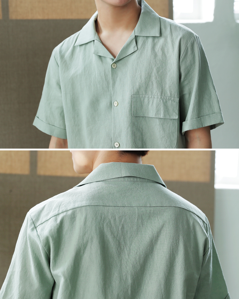 フラップポケットオープンカラーシャツ・全4色 | 詳細画像32