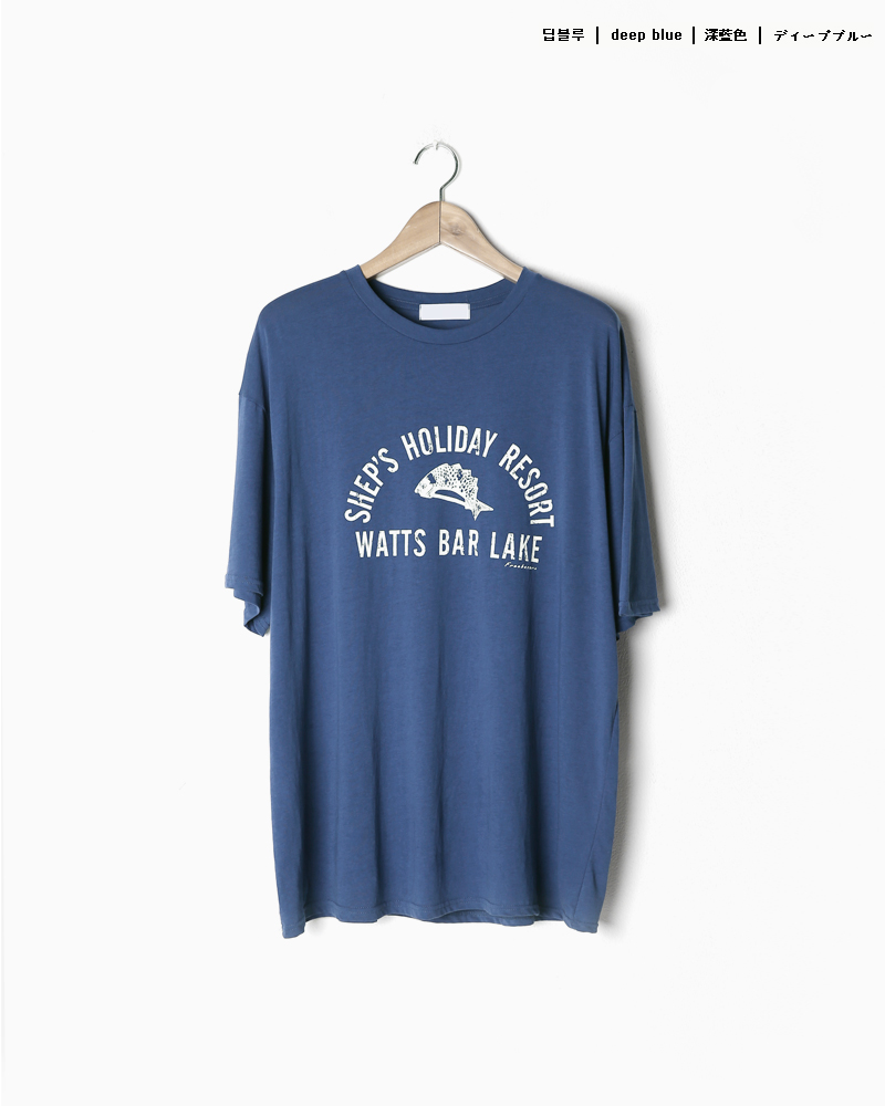 フィッシュレタリングプリントTシャツ・全5色 | 詳細画像23