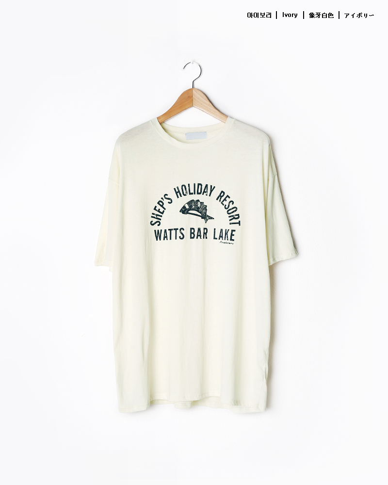 フィッシュレタリングプリントTシャツ・全5色 | 詳細画像25