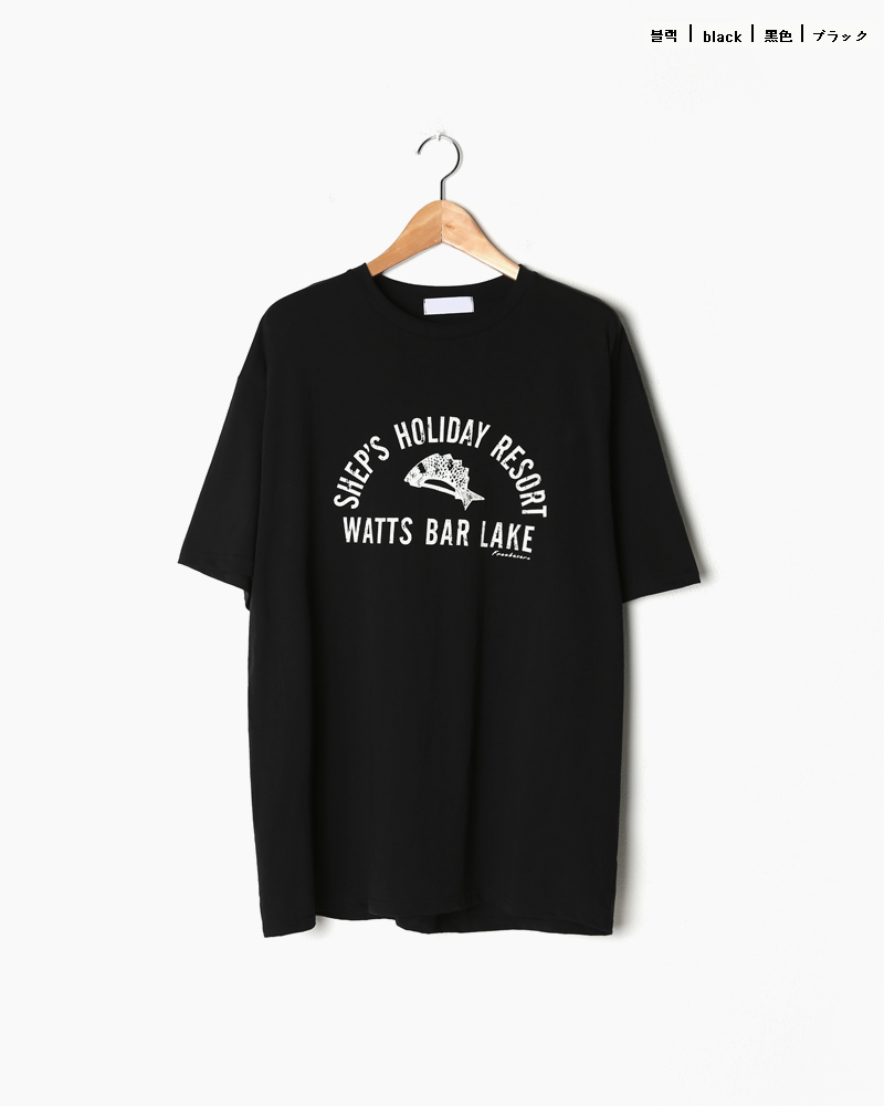 フィッシュレタリングプリントTシャツ・全5色 | 詳細画像28