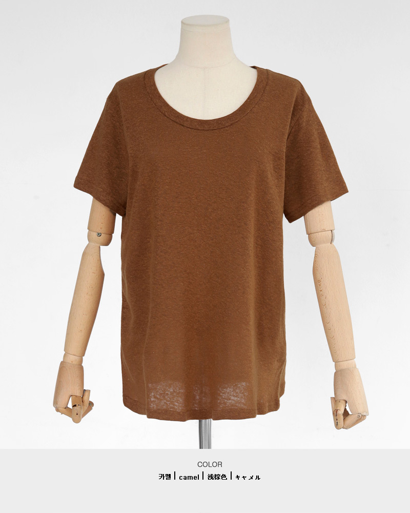 リネン混ショートスリーブTシャツ・全4色 | DHOLIC | 詳細画像26