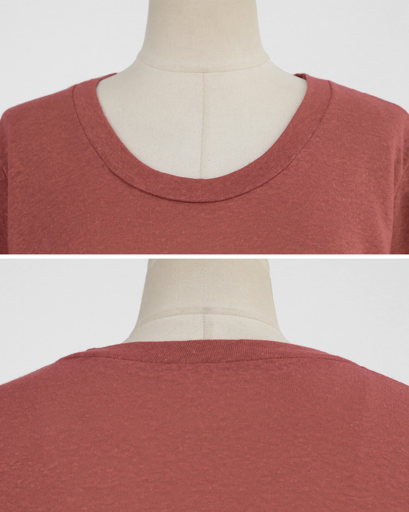 リネン混ショートスリーブTシャツ・全4色 | DHOLIC | 詳細画像31
