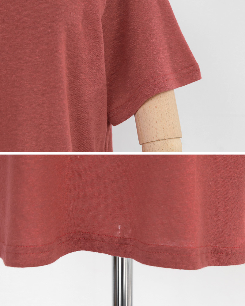 リネン混ショートスリーブTシャツ・全4色 | DHOLIC | 詳細画像32