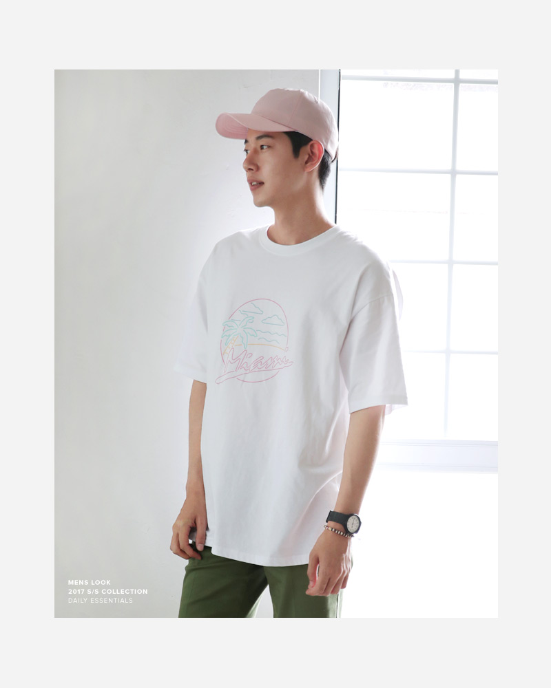 ネオンサインハーフスリーブTシャツ・全2色 | 詳細画像2